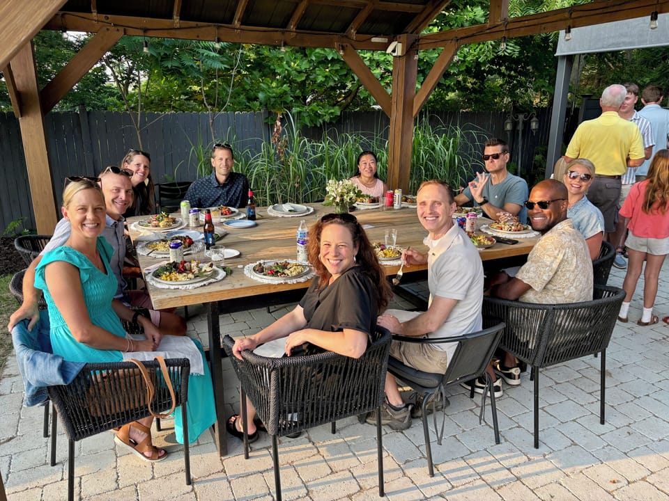Enjoy meals under the gazebo.