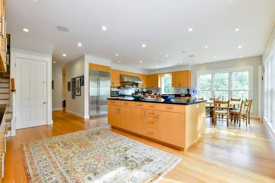 Fully furnished kitchen with sub zero refrigerator, stove and 2 Dishwashers