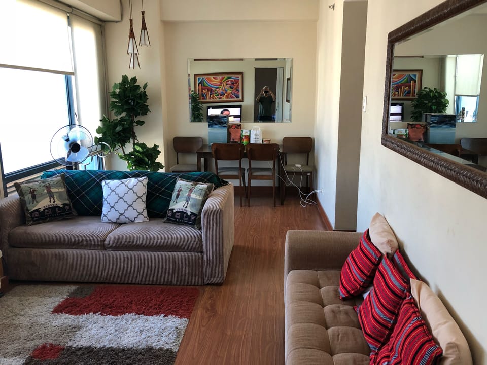 View of the living room and dining area