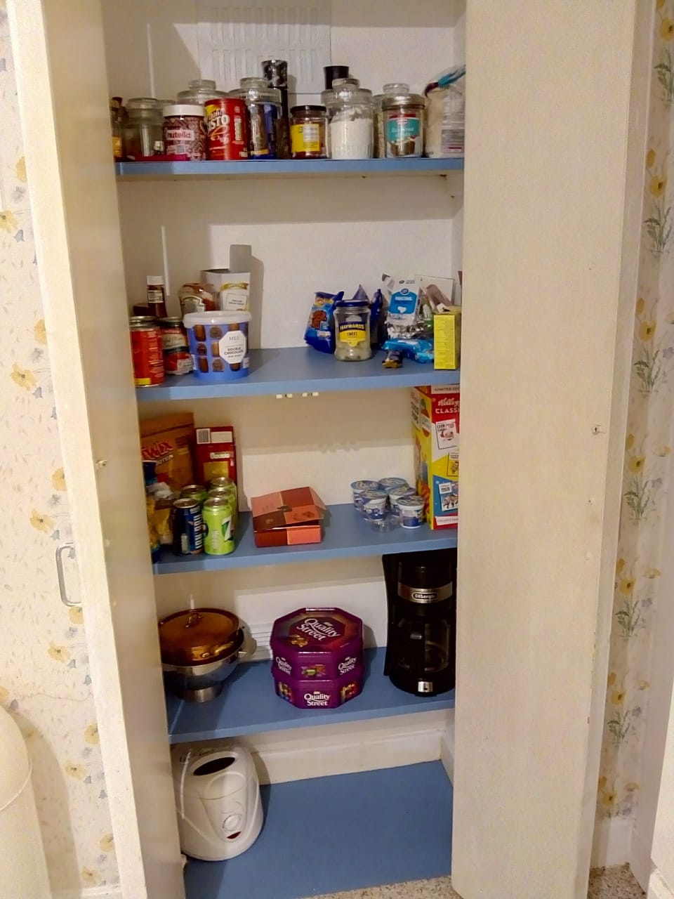 Big larder, we ask you to bin out of date items and only leave long life items.
