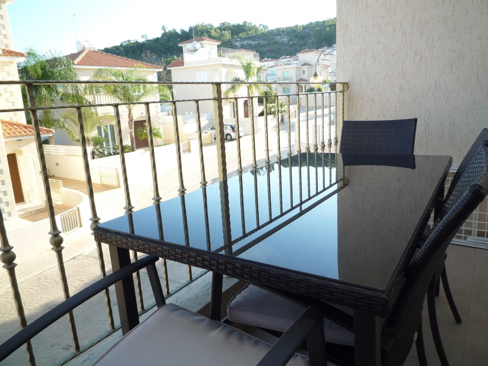 Patio with both Hill and Sea Views