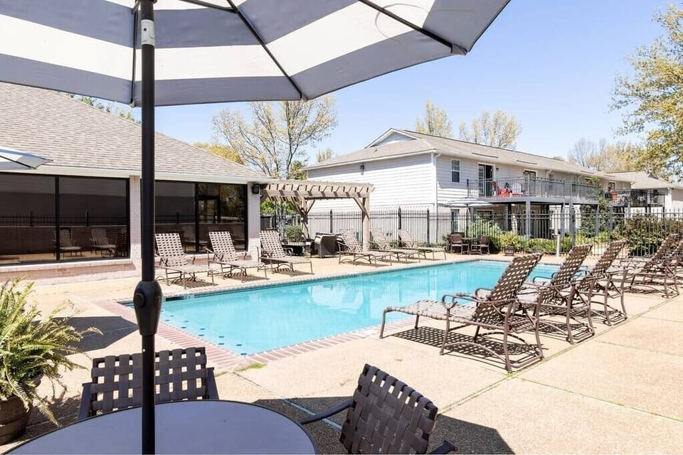 Nice swimming pool just steps away from the condo.