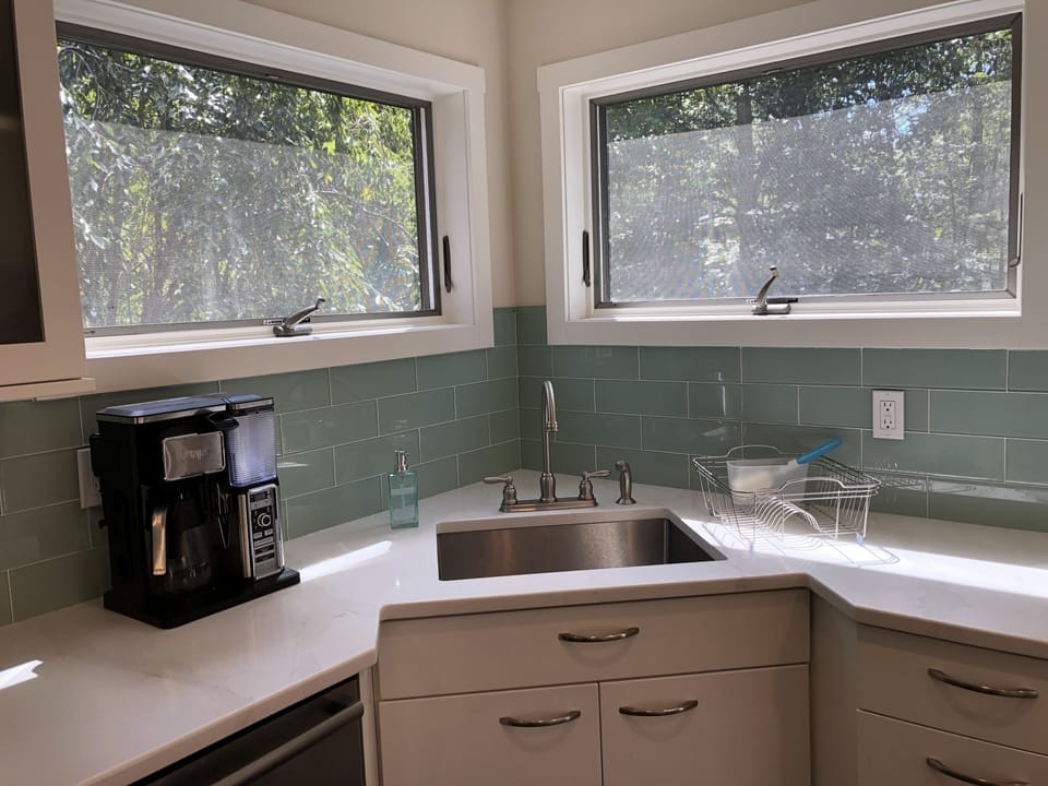 Newly renovated windowed kitchen