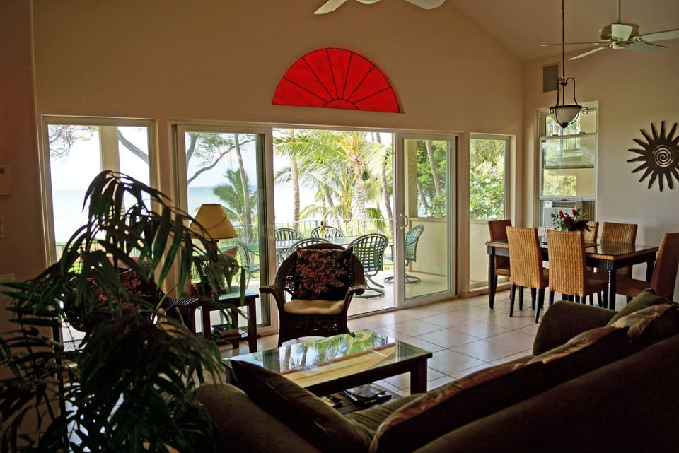 Looking out from the great room.  The covered lanai may be your favorite place.