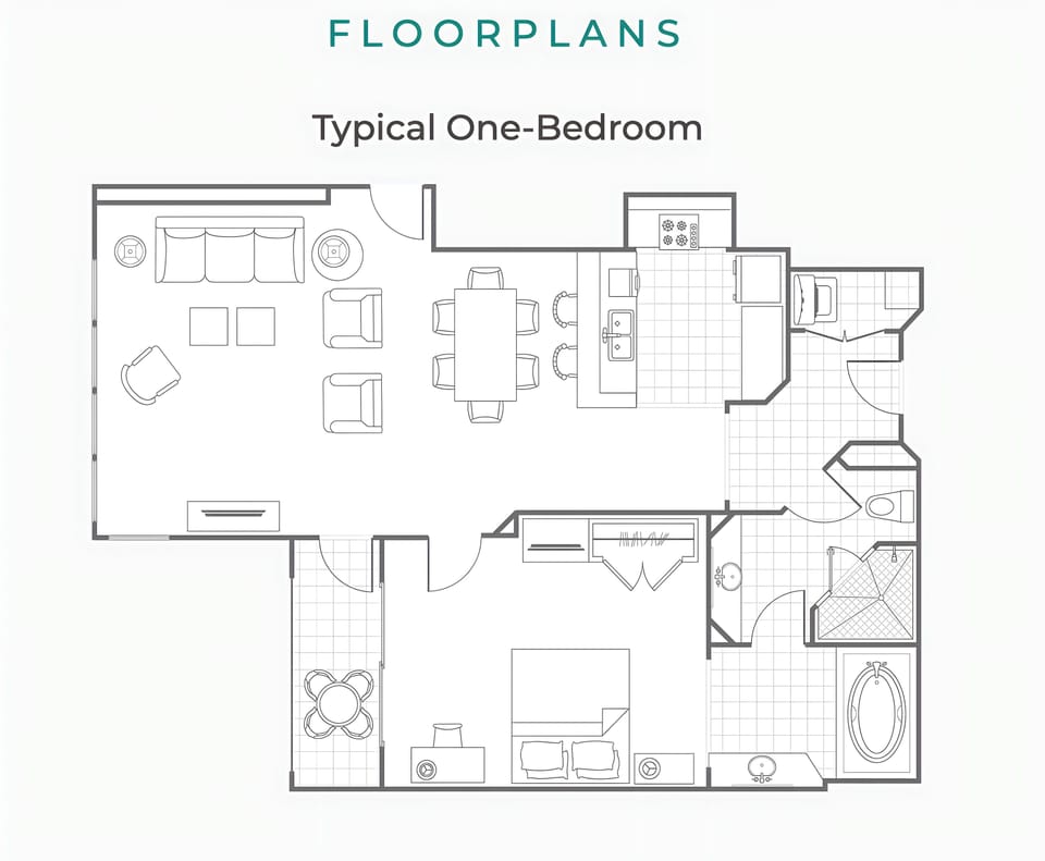 One-Bedroom floorplan
