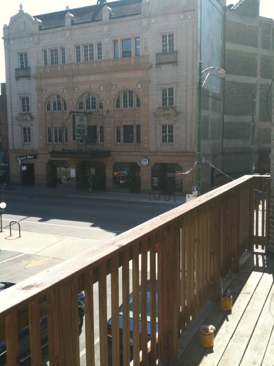 Balcony view of the iconic Metro during the day!