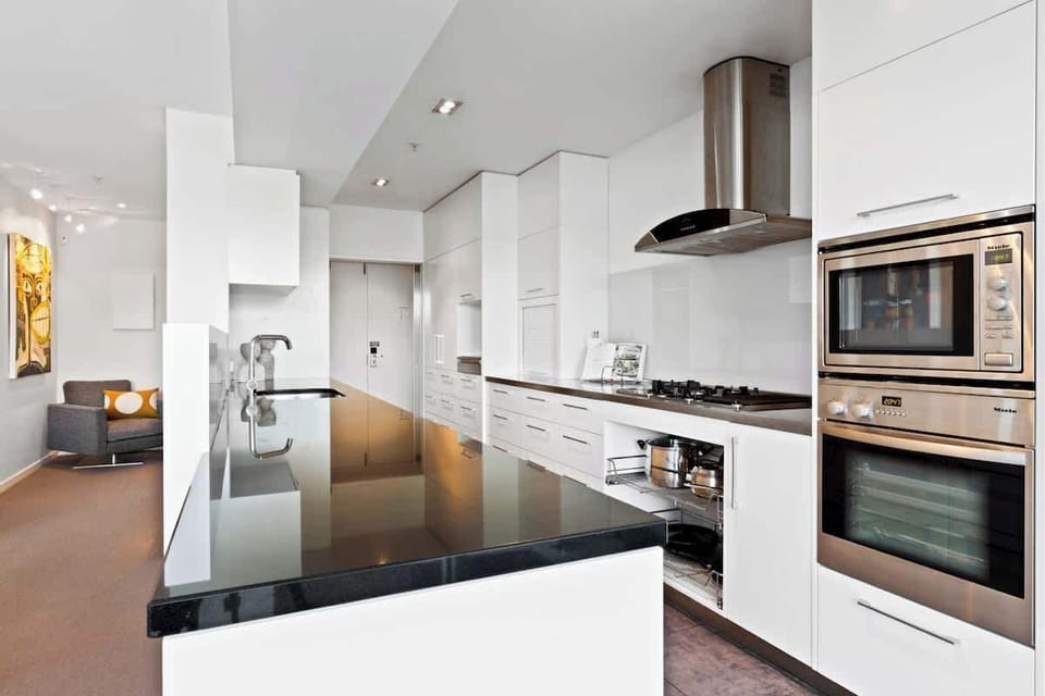 Fully equipped kitchen with complimentary condiments and all the utensils you'll need to cook a great meal.