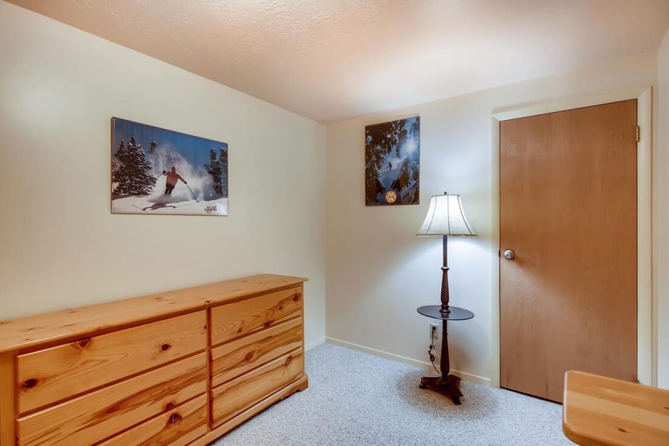 This is a bunk room with sleeping for two in bunk beds 