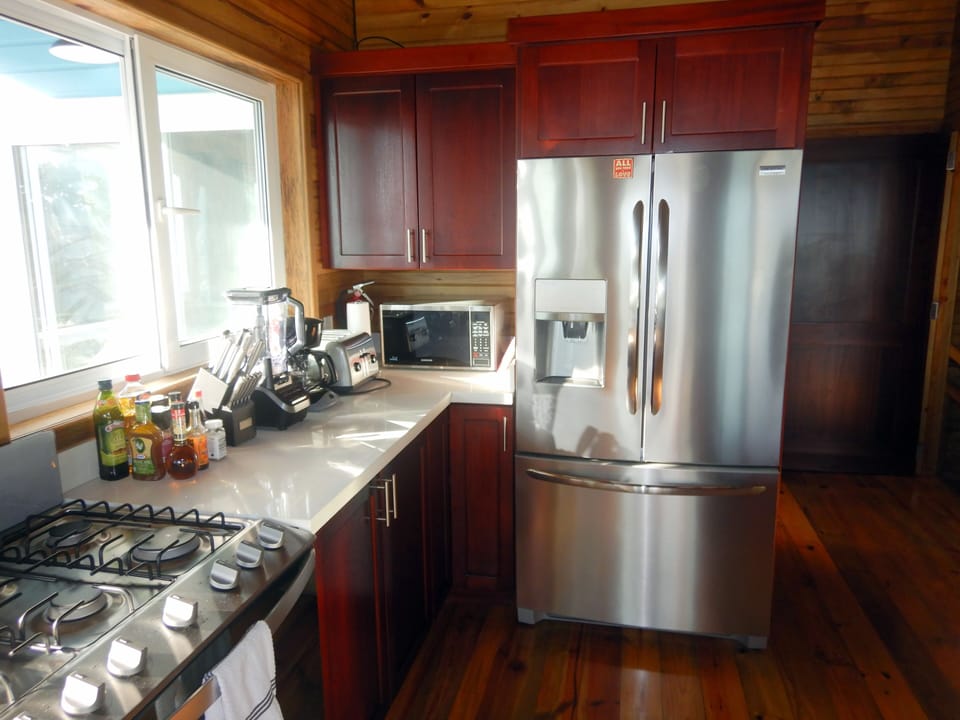 Full kitchen with modern appliances