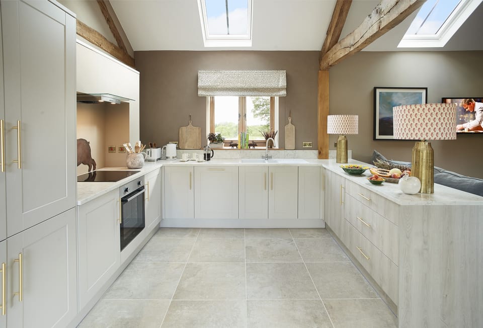 Ground floor: Light and airy open-plan kitchen area