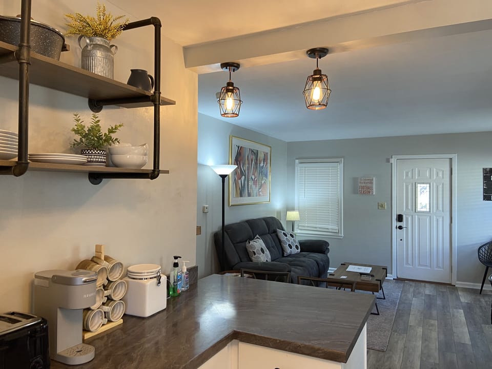 View from Kitchen to living room