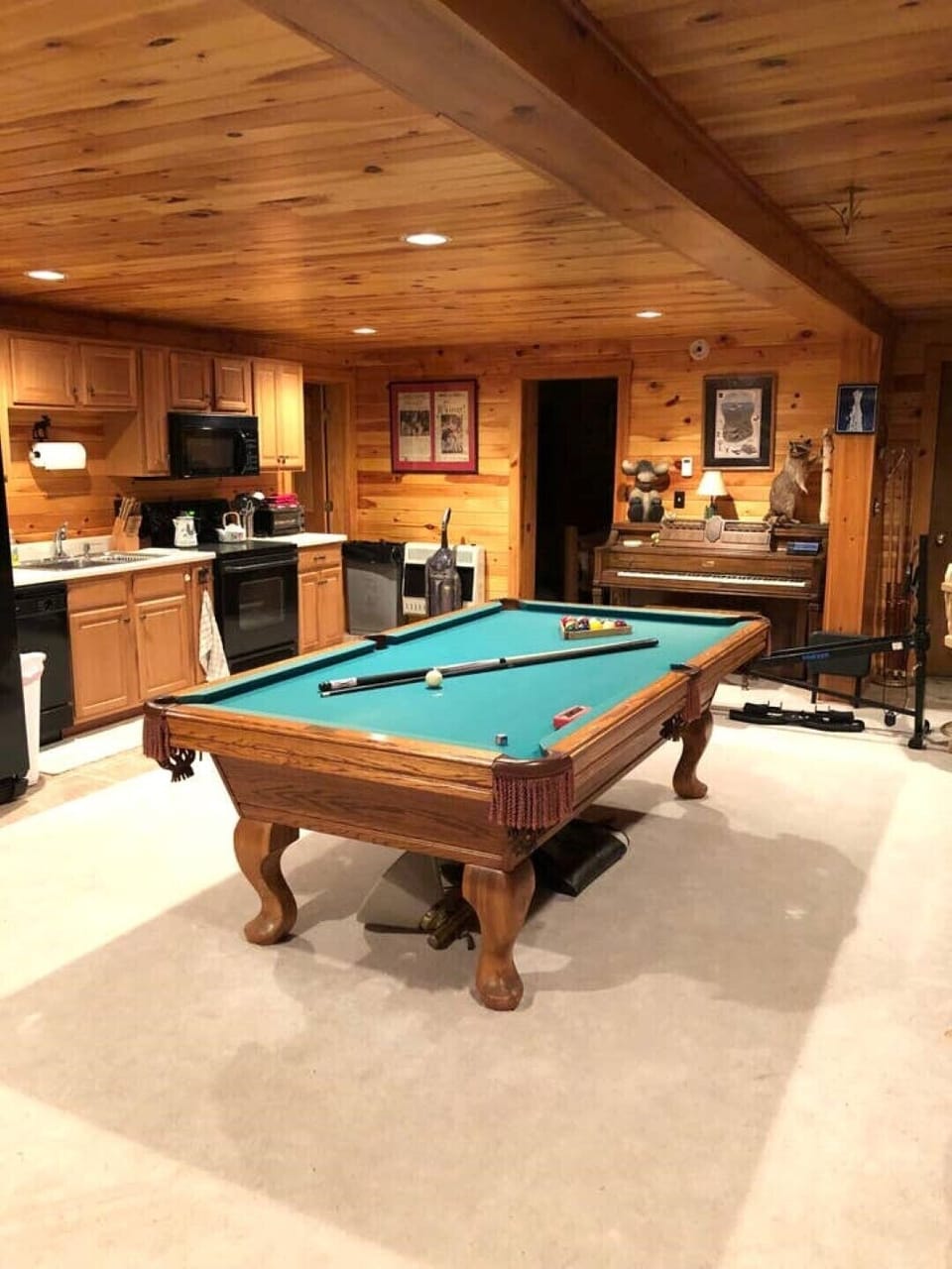 Regulation size pool table/ping-pong table. Air hockey and darts too🤣!!