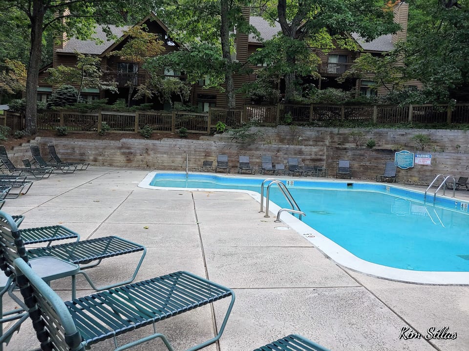 Summer outdoor pool exclusive to Laurelwood guests