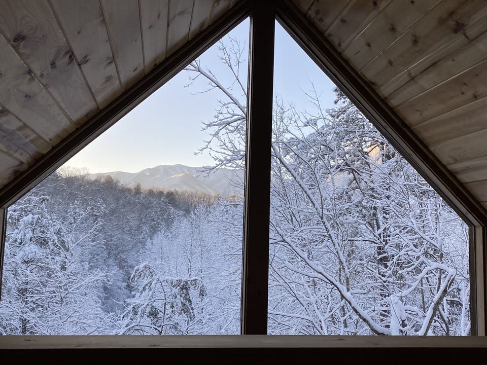View from loft bedroom