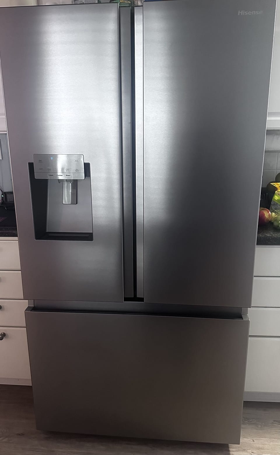 New 2024 large fridge freezer with dual filtered icemaker and water dispenser.