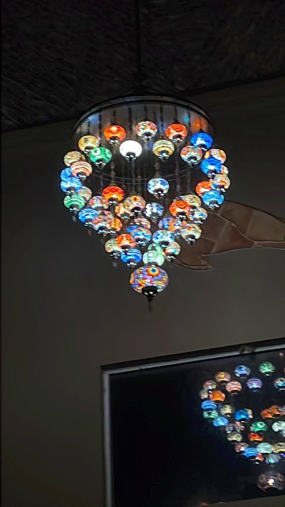One of the Chandeliers at night