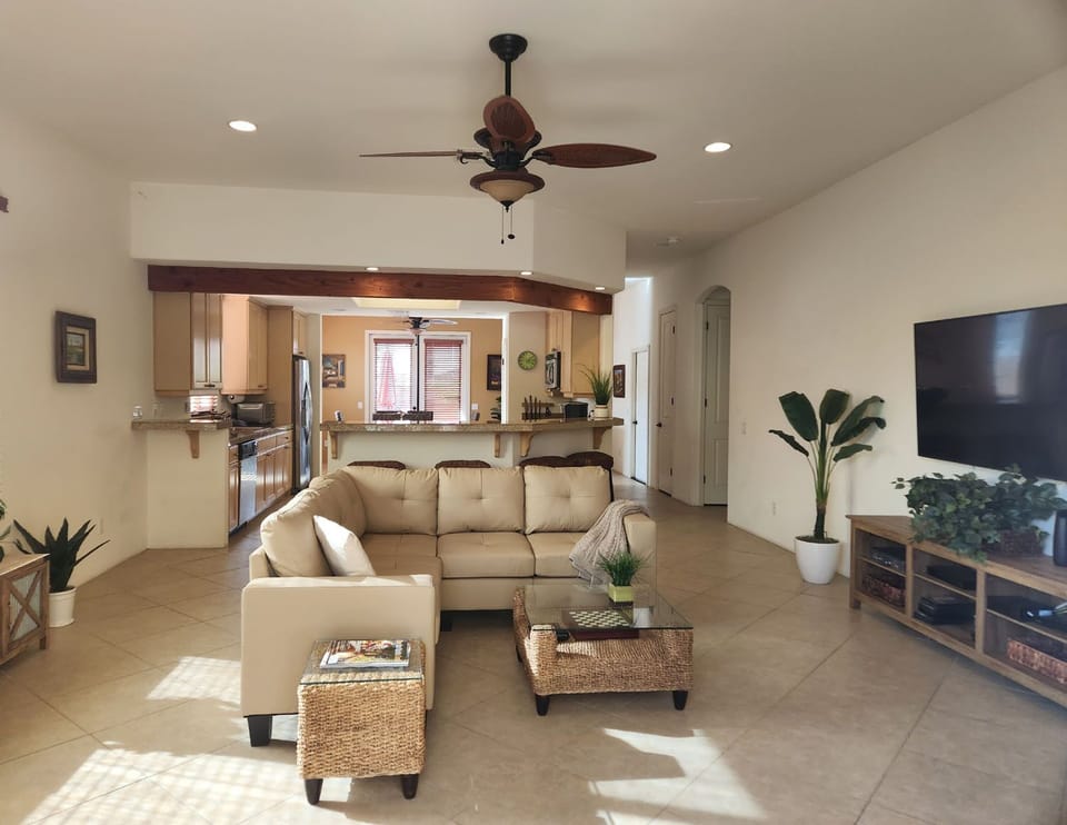 Living Room with 60 inch smart tv