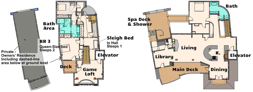 Plan views showing your spaces.