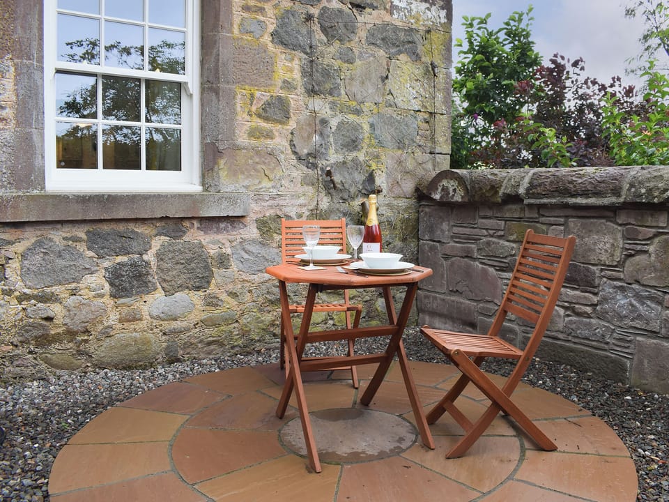 Sheltered spot for alfresco dining | The Old Stables at Westerton - Westerton, Crieff