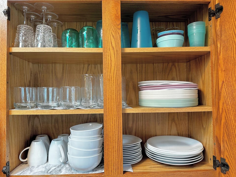 Fully stocked kitchen