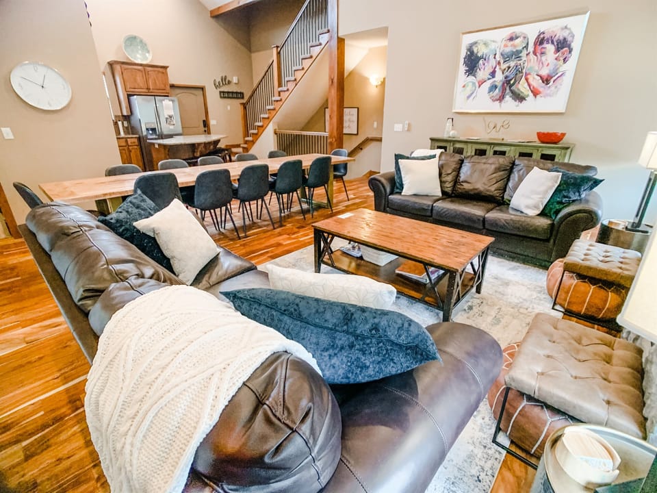 Large great room designed for family gatherings