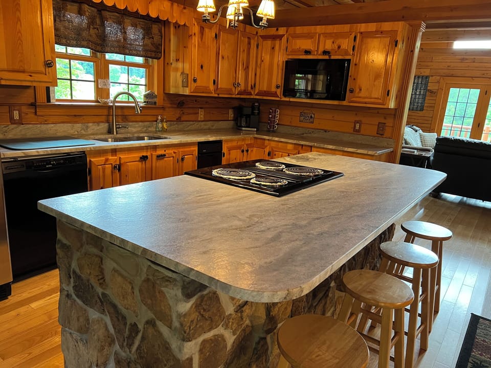 Enjoy the new gorgeous granite countertops!