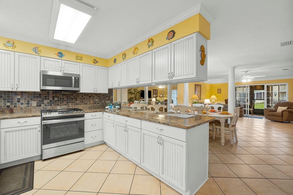 Fully stocked kitchen