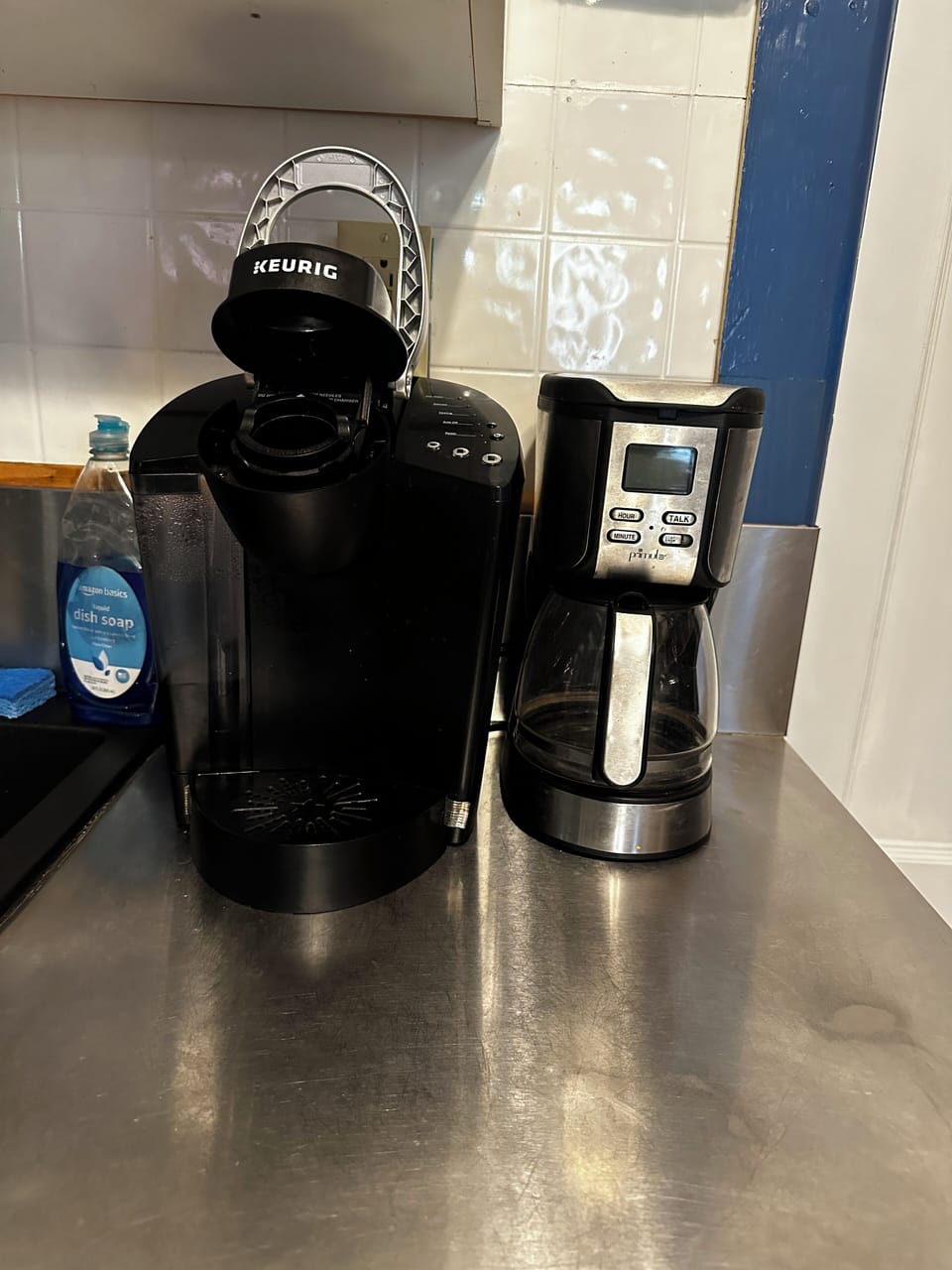 Keurig and a 12 cup coffee maker