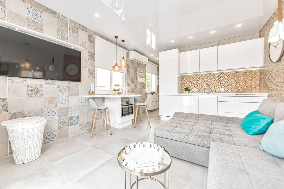 the kitchen