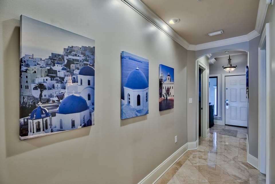 Hallway with Updated Wall art