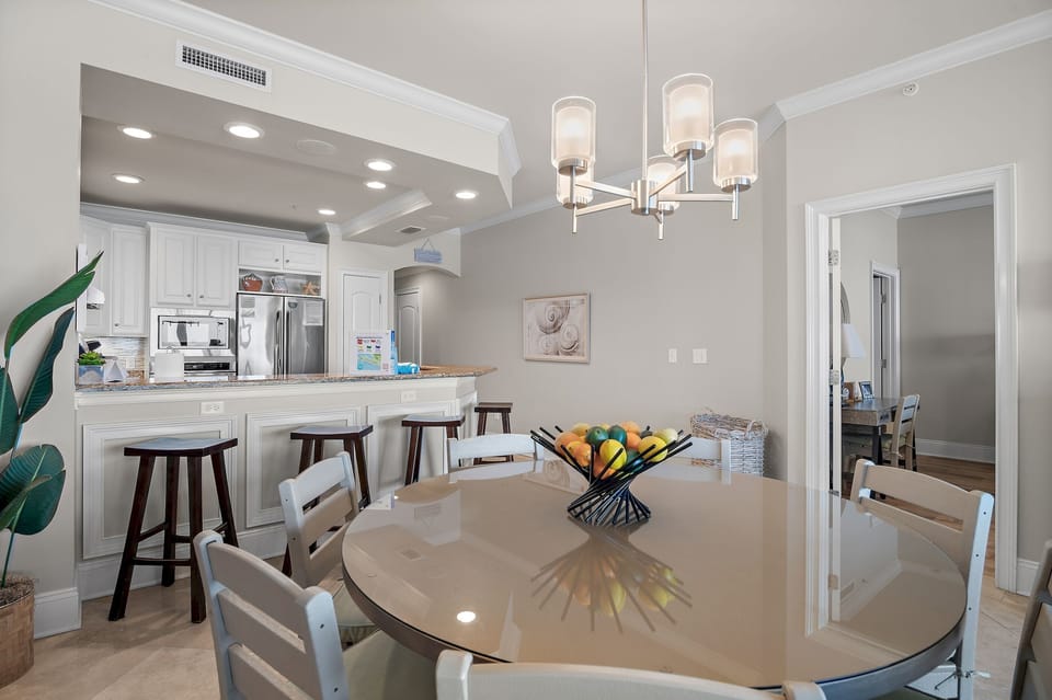 Dining room - The primary bedroom is located right off the dining room.