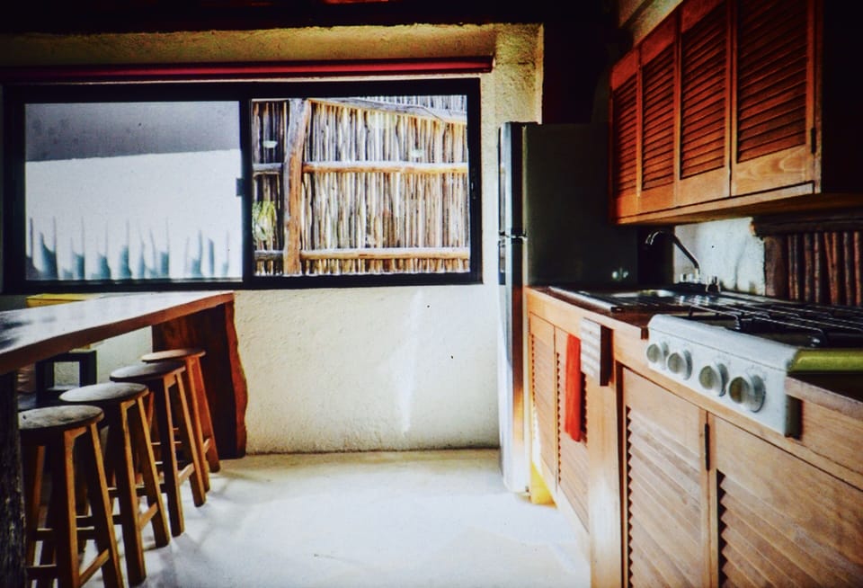 The studio also features a fully equipped kitchenette to prep meals 