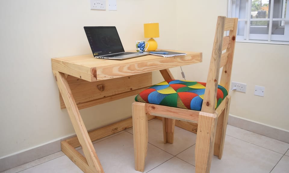 Desk and chair workspace