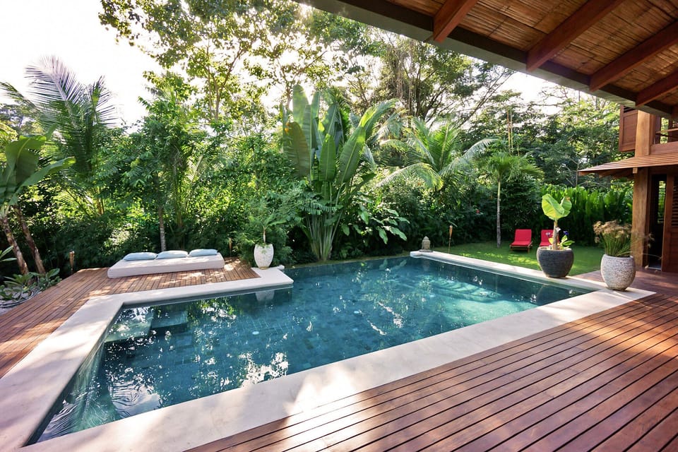 pool and garden