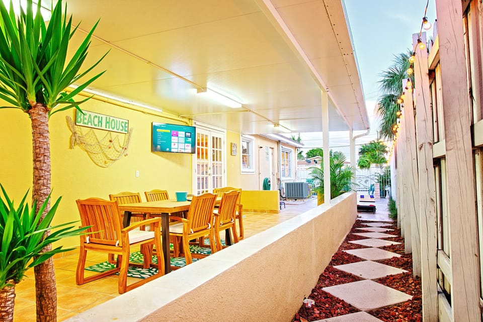 Outdoor dining area