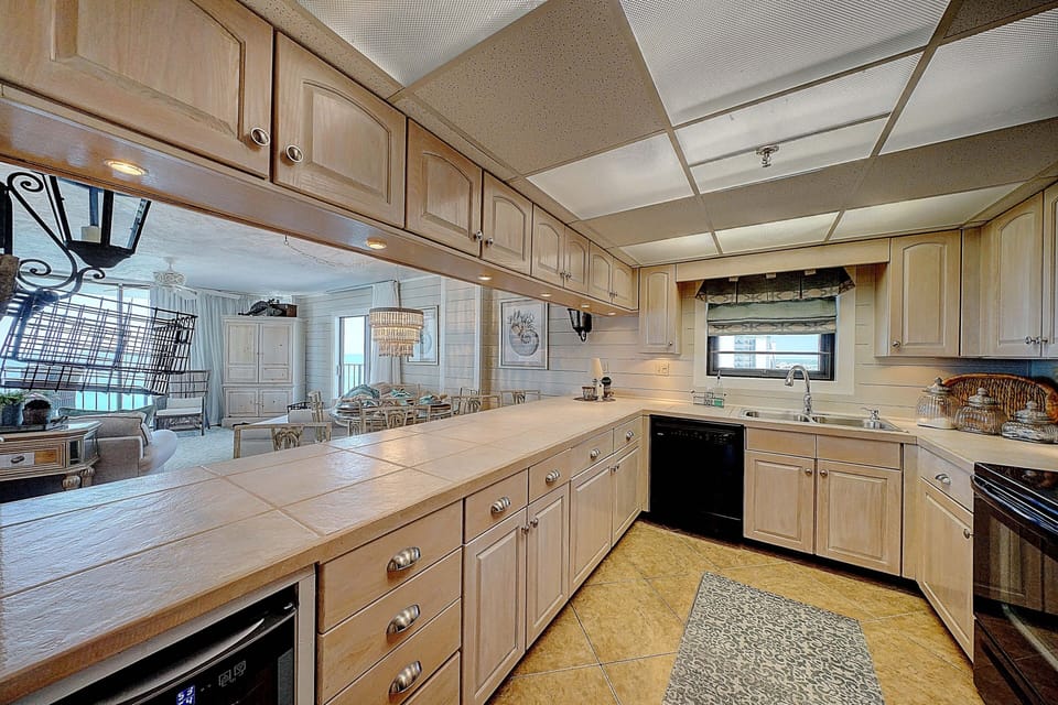 Fully stocked kitchen