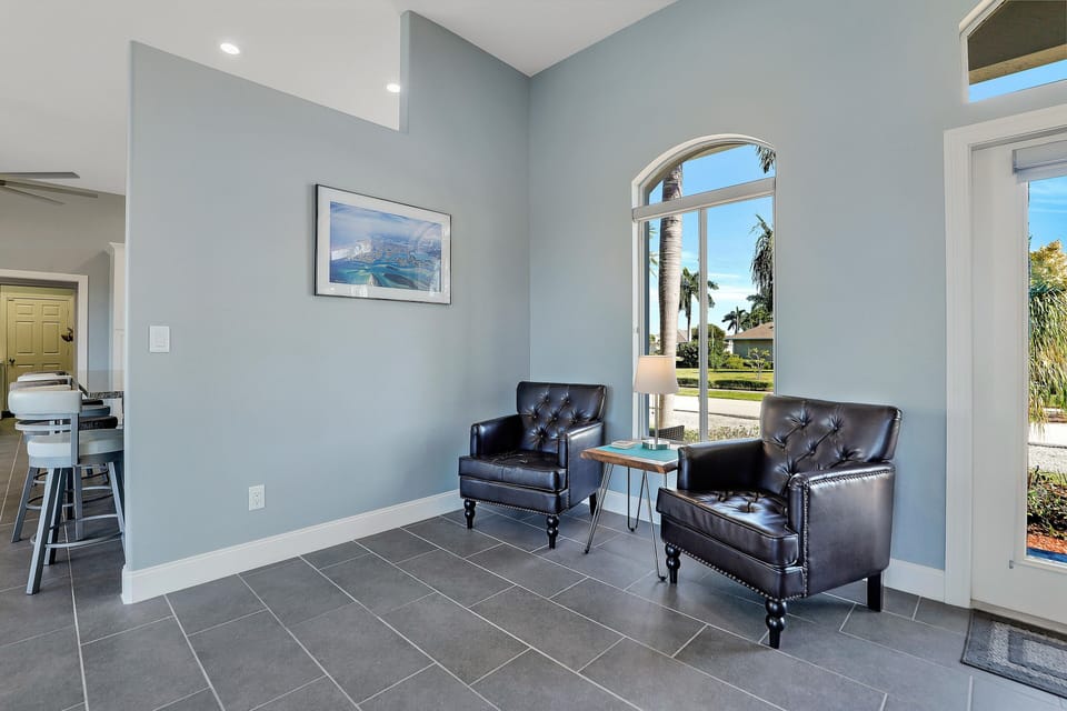 Separate Sitting Area with Beautiful Canal Long View