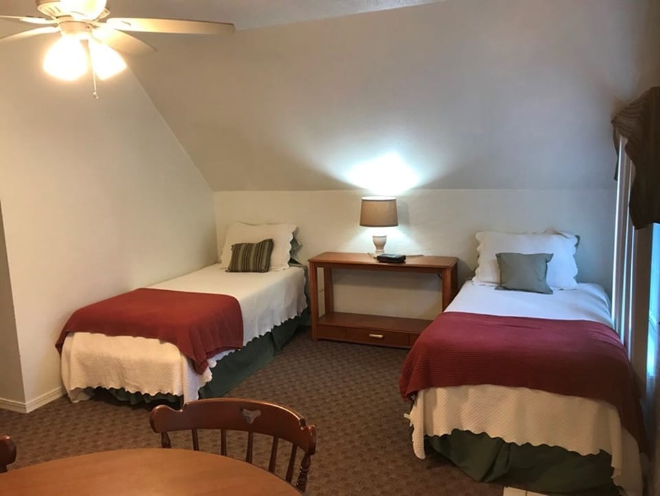 The room also includes two twins for those extra guests.