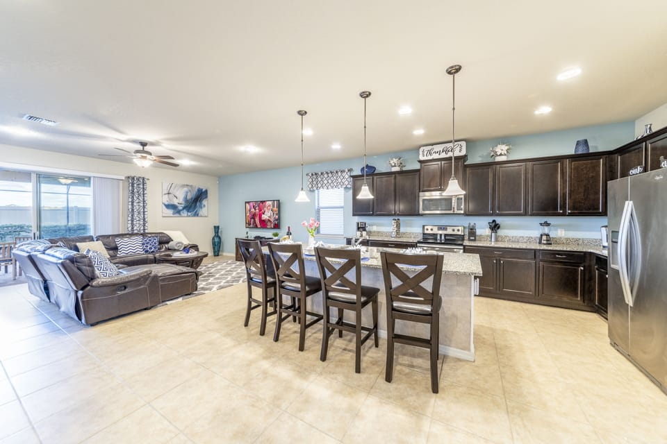 Kitchen and living room