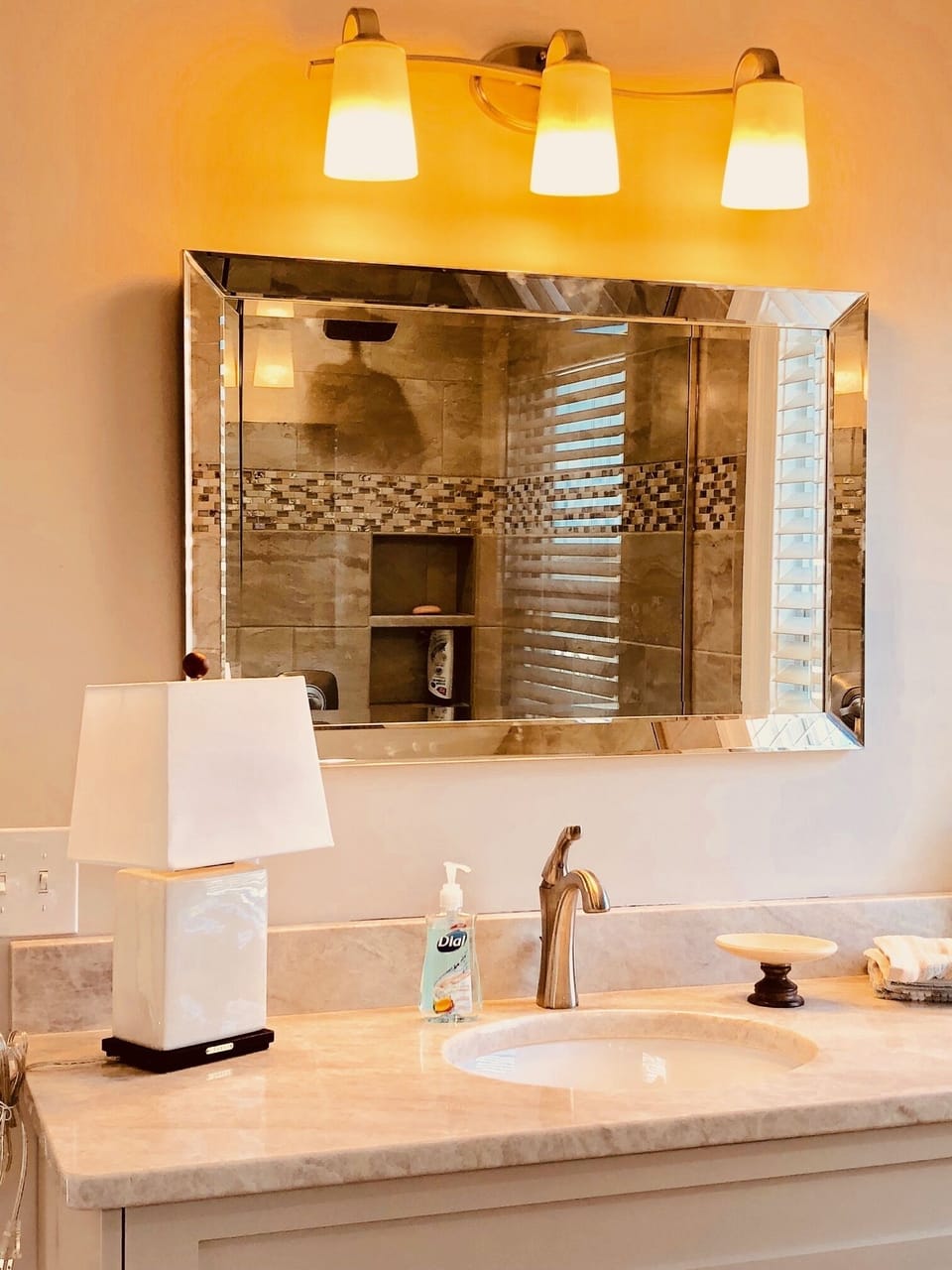 Upstairs Bathroom with shower