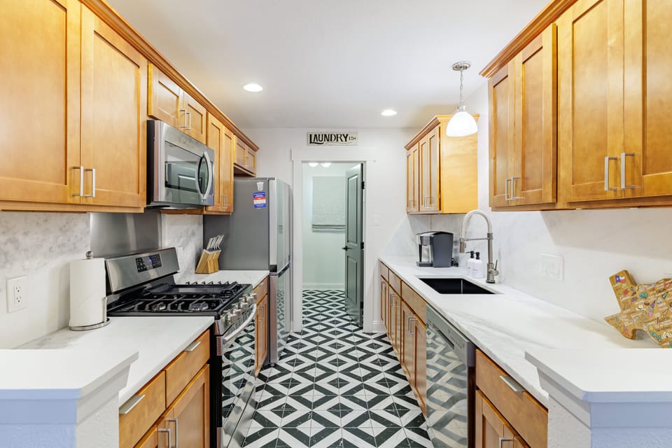 Fully equipped kitchen with all of the cooking essentials