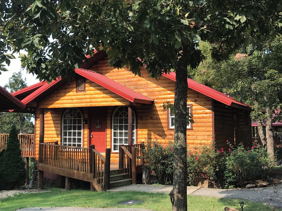 Cliffside lake cabin
