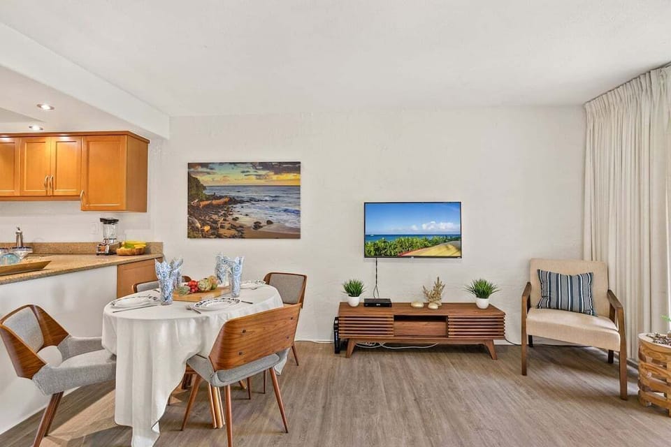 Share meals in a cozy dining nook for two.
