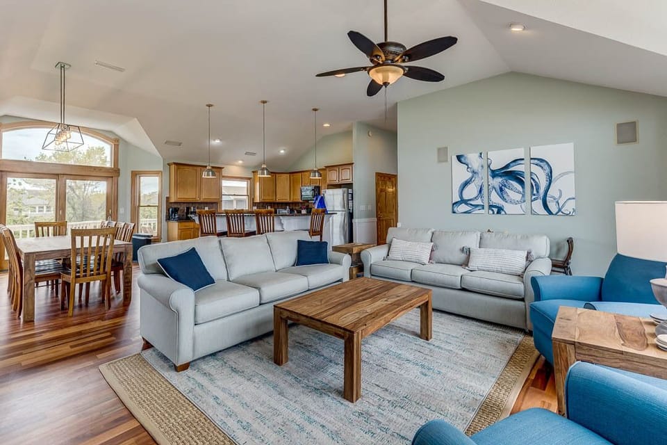 Top-Level Living Room with Deck Access