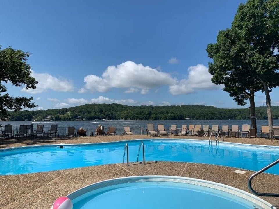 The BEST part!    The POOL!  Lakeside!