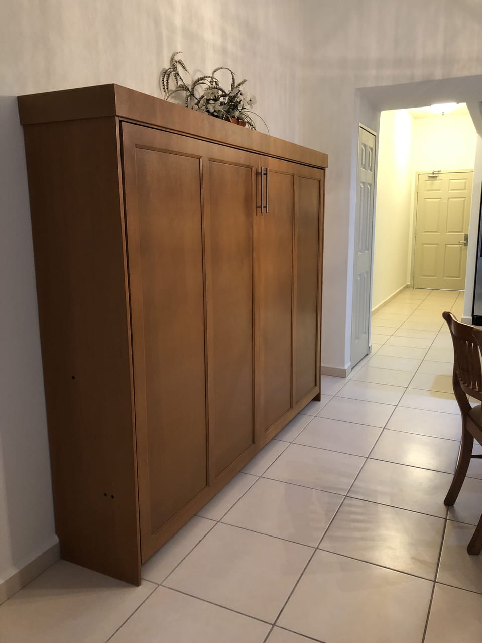 Queen Murphy bed closed