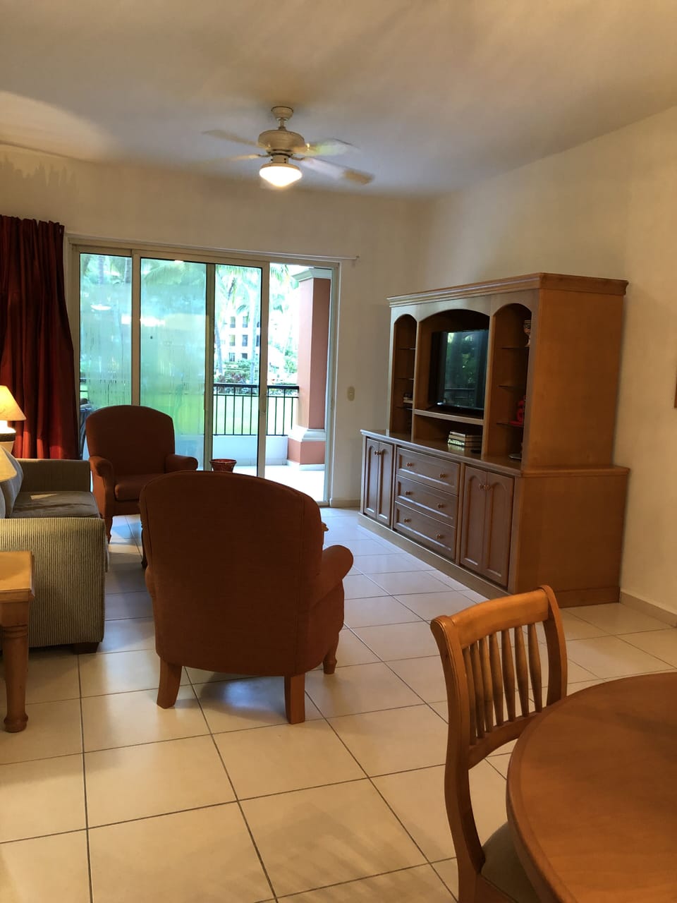 Bookcase with TV in Family room