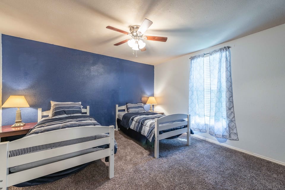 Bedroom number two with two twin beds