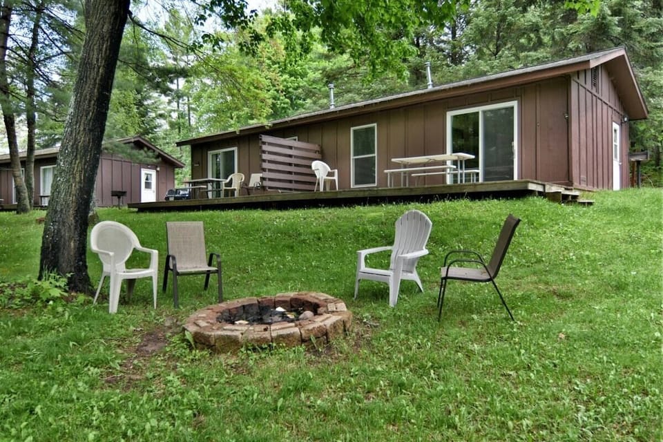 Gather around the firepit at the evening's end