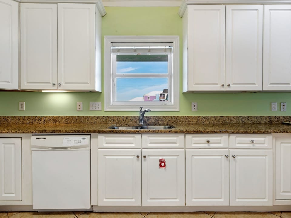 Lots of cabinet space, and a dishwasher, of course!